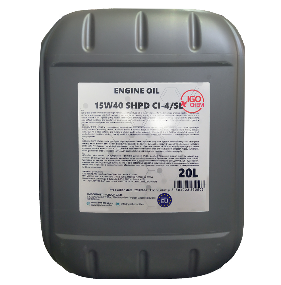 Олива моторна IGOCHEM OIL SHPD CI-4/SL 15W40 - 20 л